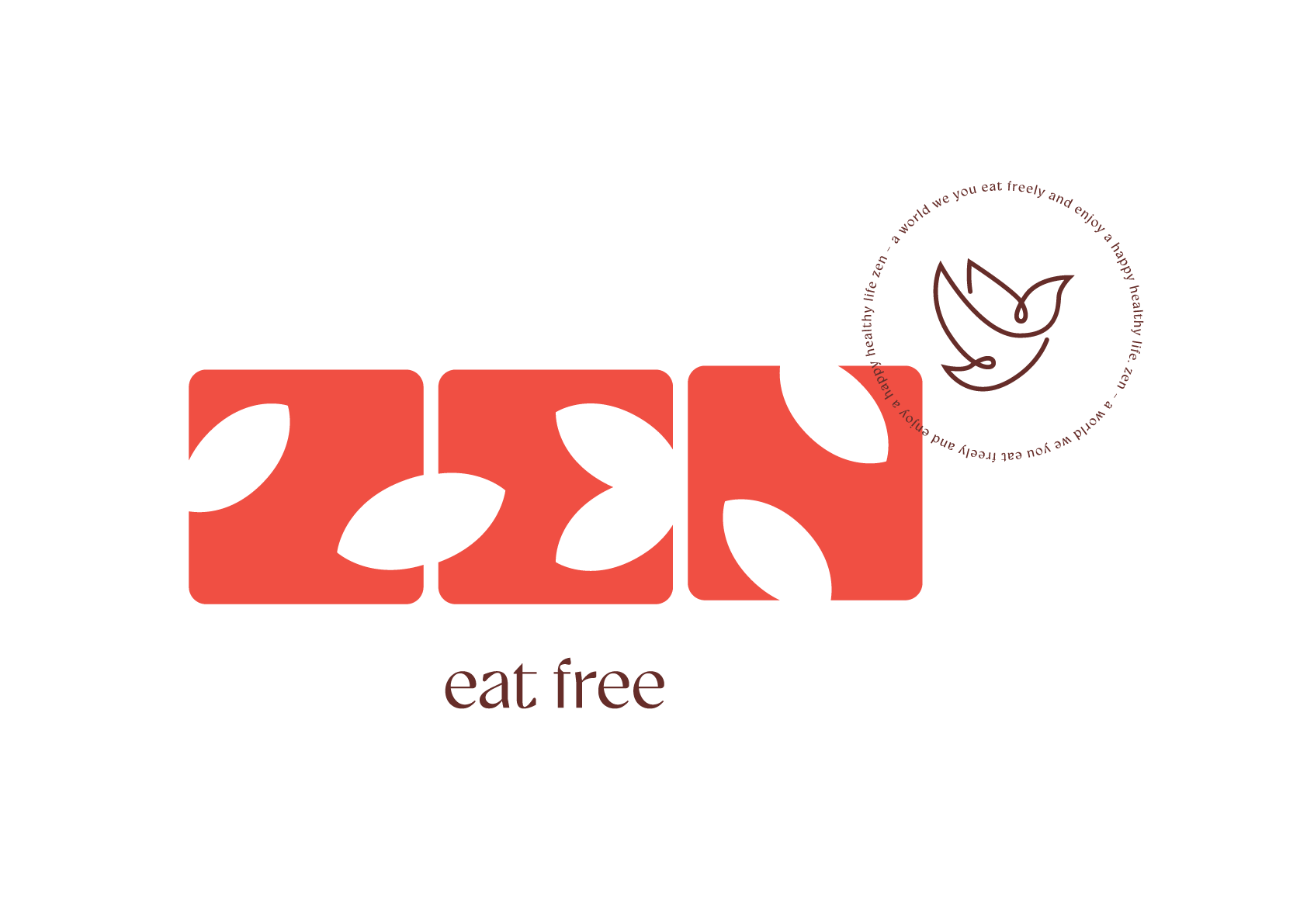 Horizontal ZEN wordmark + eat free